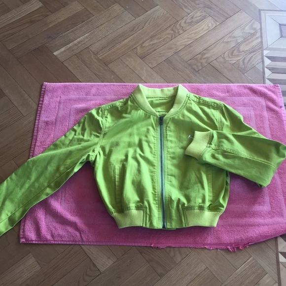 lime green bomber jacket